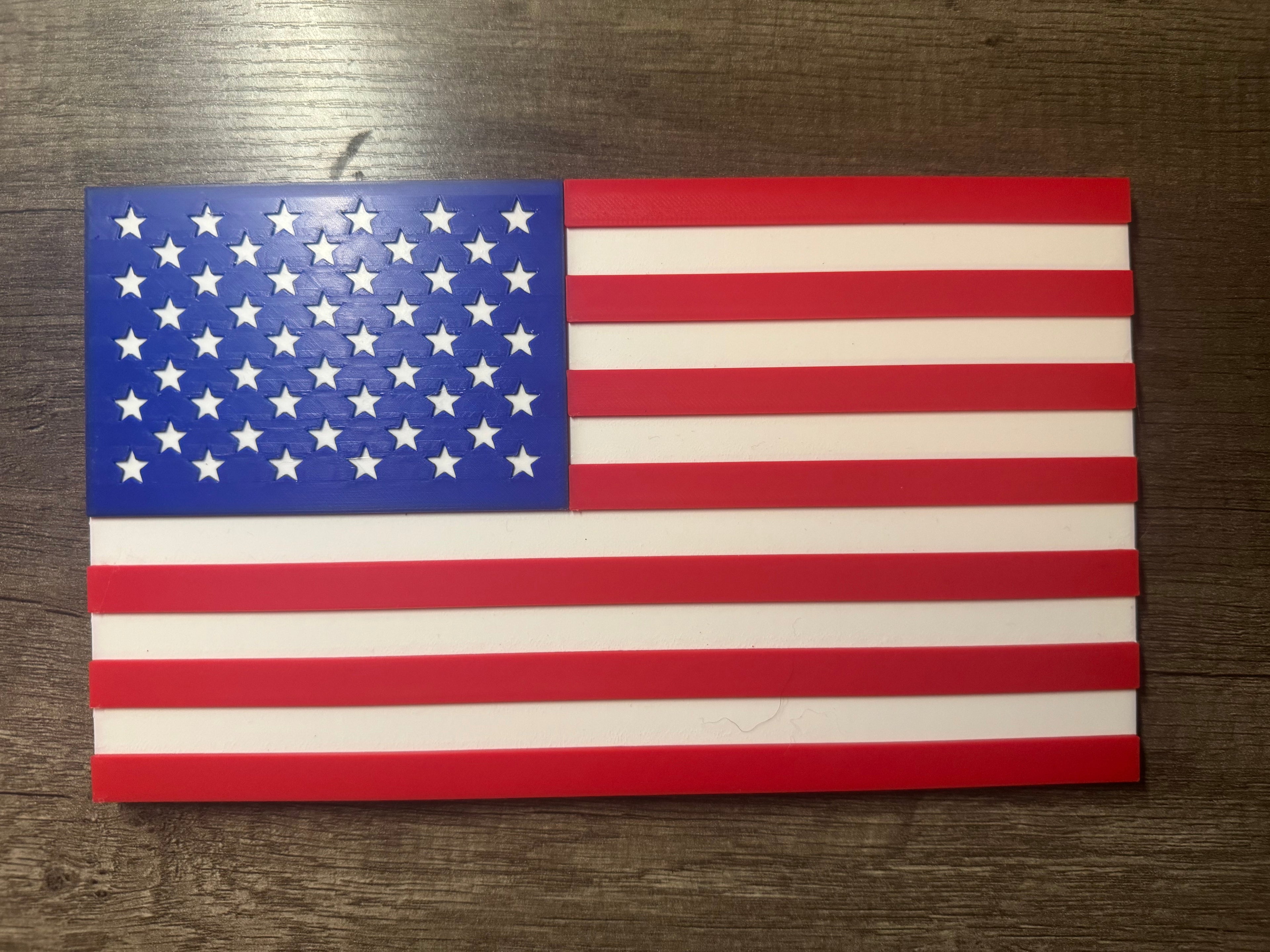 3D PRINTED USA FLAG FOR DESK/WALL
